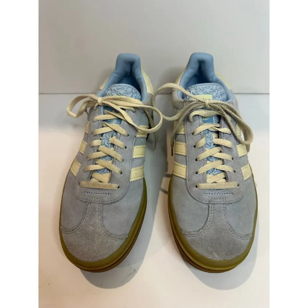 Adidas Gazelle Bold Suede Platform Sneakers Women's Light Blue Size 9
